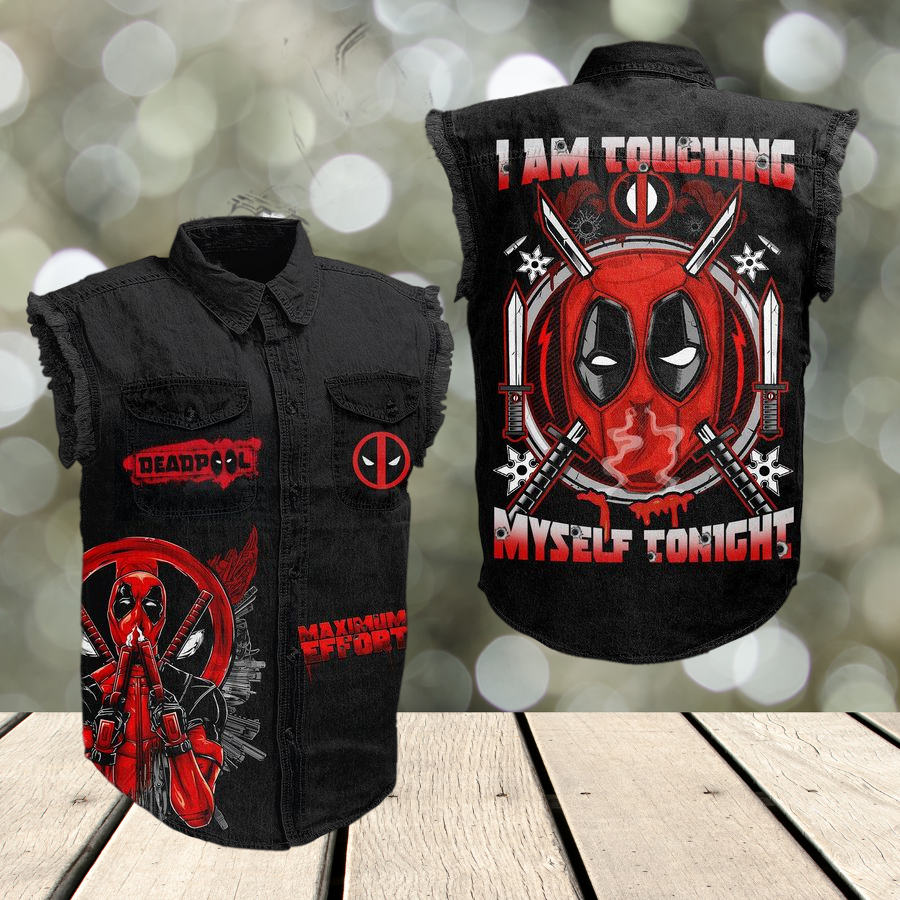 Deadpool Maximum Effort Sleeveless Denim jacket