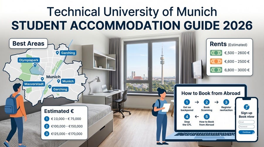 Technical University of Munich Student Accommodation Guide 2026: Best Areas, Rents and How to Book…
