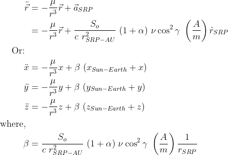 Deriving the Effect of Solar Radiation Pressure on Orbits | by 