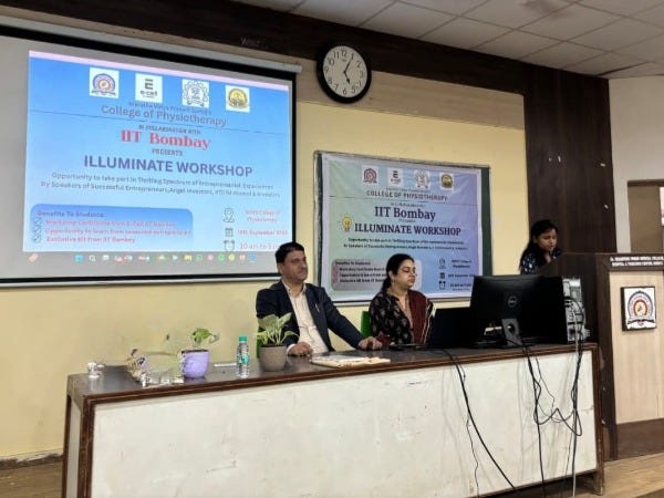 Shreekant Patil interacts at Startup & Entrepreneurship Workshop, Illuminate by IIT Bombay for Maratha Samaj College of Physiotherapy. Shreekant Patil is a seasoned entrepreneur, mentor, chartered engineer. veteran business leader, consultant with over three decades of entrepreneurial success. He is official Startup India Mentor, supports numerous startups nationwide through organizations & leading startup mentor at IIT Bombay NEC, Eureka & Illuminate initiatives to create startup ecosystem.