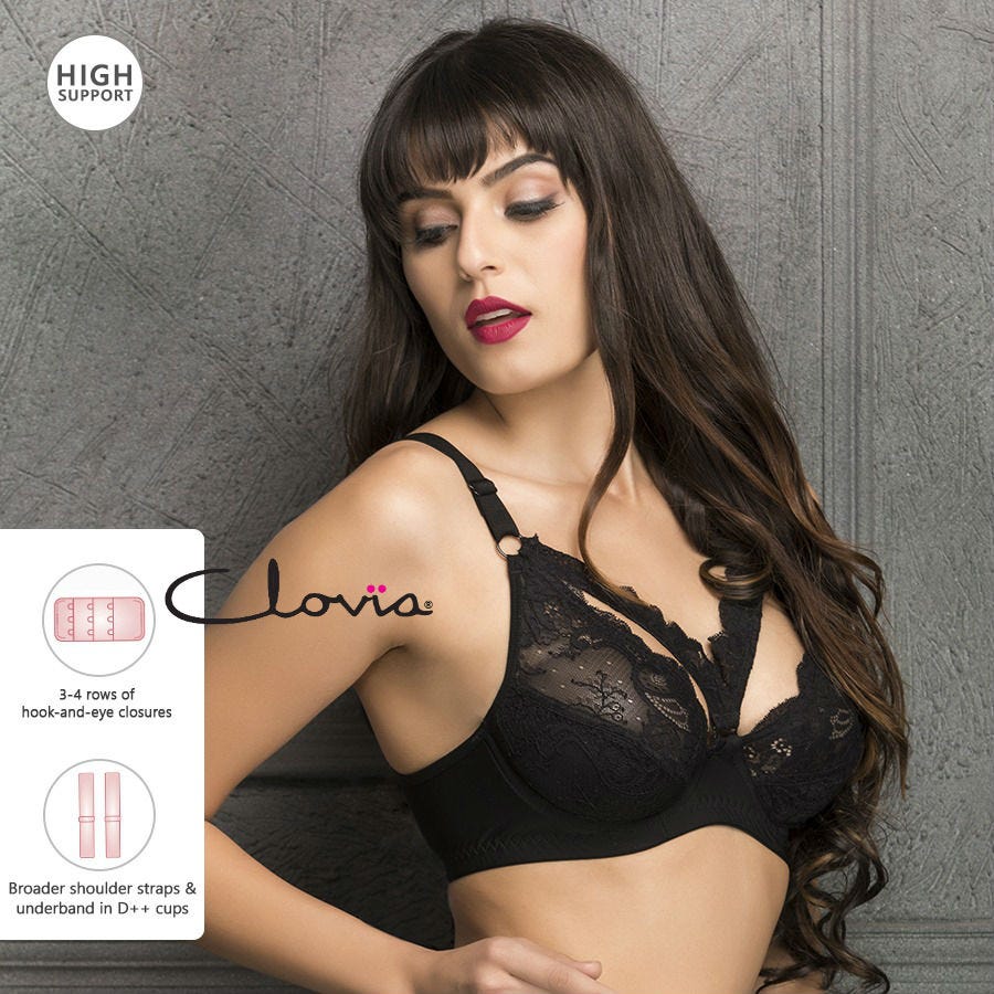 Buy Clovia Level 1 Push-Up Underwired Full Cup Multiway Bra In Black - Lace  online