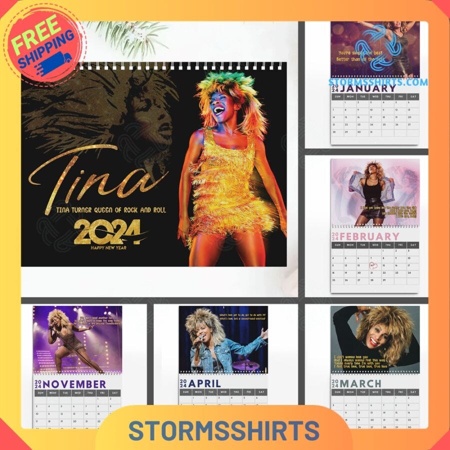 Tina Turner 2024 Wall Hanging Calendar by Felixzrihenv Medium
