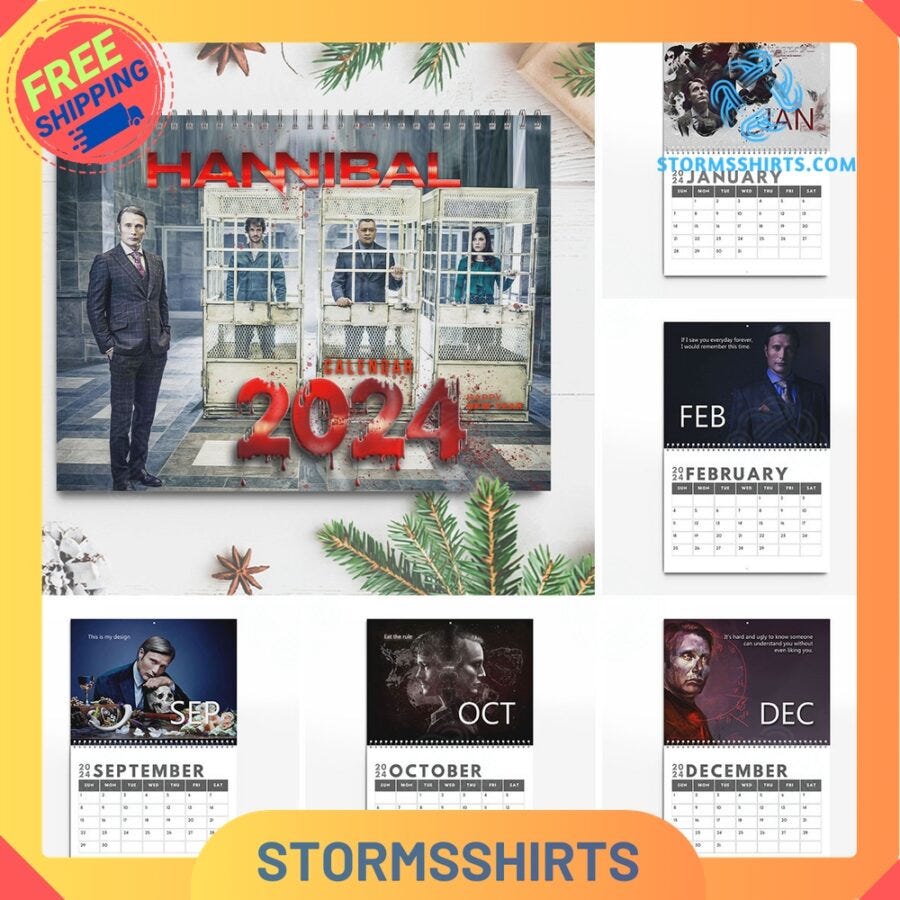Hannibal 2024 Wall Hanging Calendar by Womblesojudm Jan, 2024 Medium