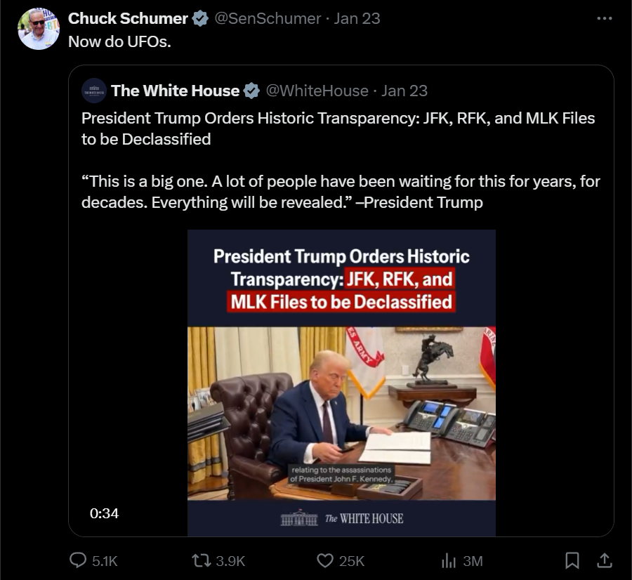 Chuck Schumer’s Tweet