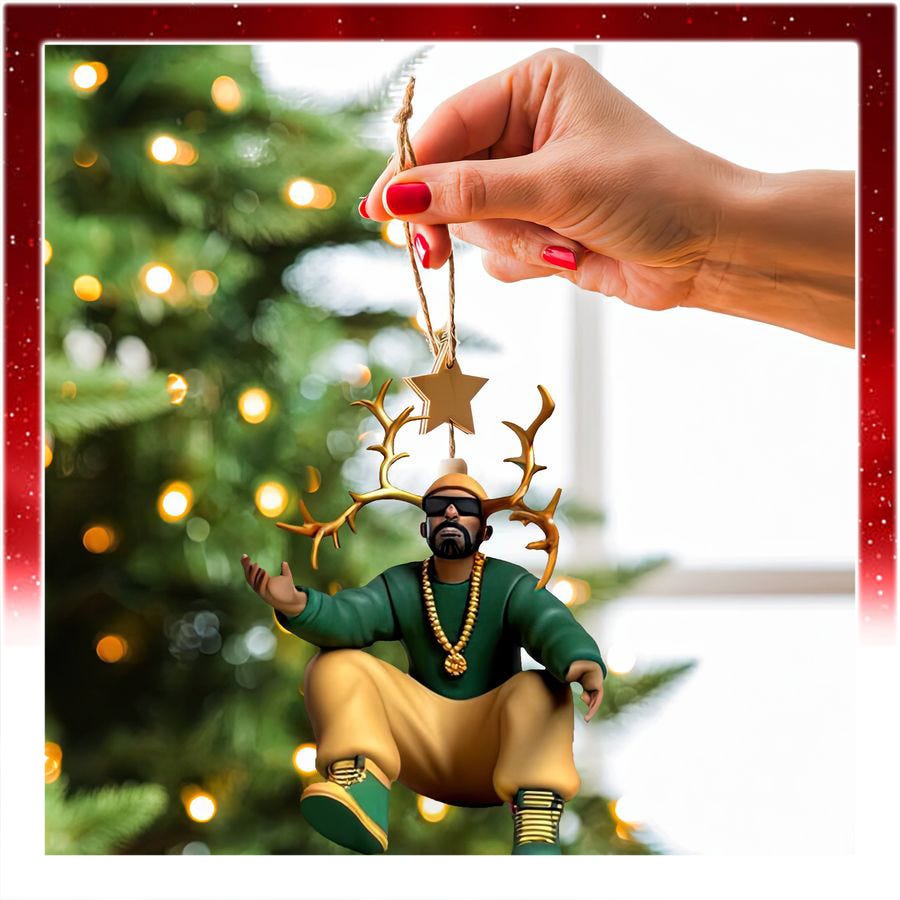 Wu Tang Clan Christmas Ornament. Add some hip hop flair to your