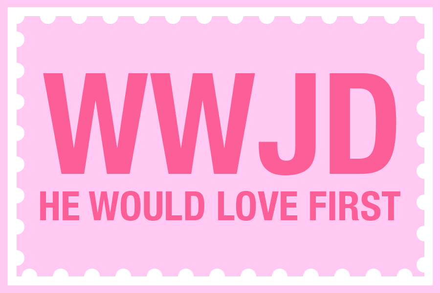 The image above is my final creative freedom patch, featuring a stamp inspired design with the text “WWJD.”