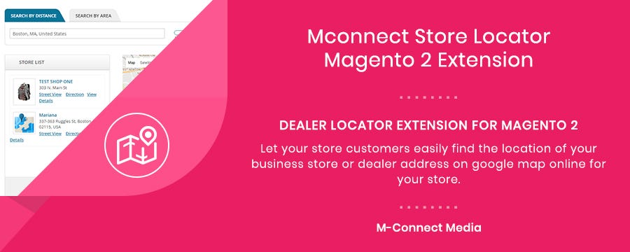 Mconnect Store Locator / Google Map Extension for Magento 2