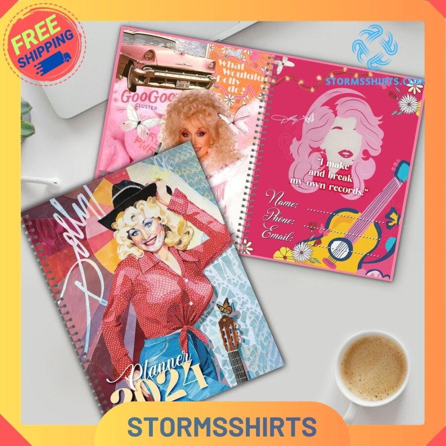 Dolly Parton 2024 Day Planner. Buy this product… by Womblesojudm
