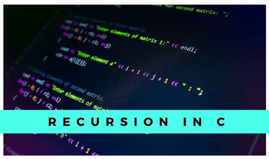Recursion in C | Recursive function | Fibonacci series in C | by ...