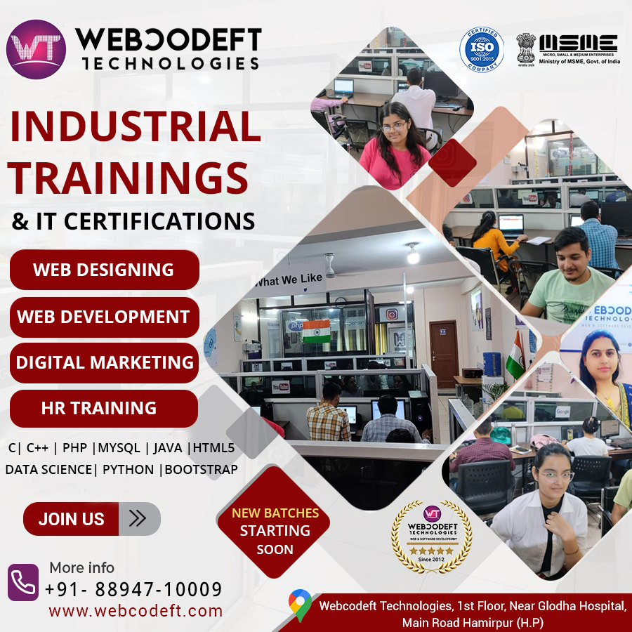 Web Designing Training in Himachal Pradesh Webcodeft Technologies Web Designing Training in Himachal Pradesh Webcodeft Technologies