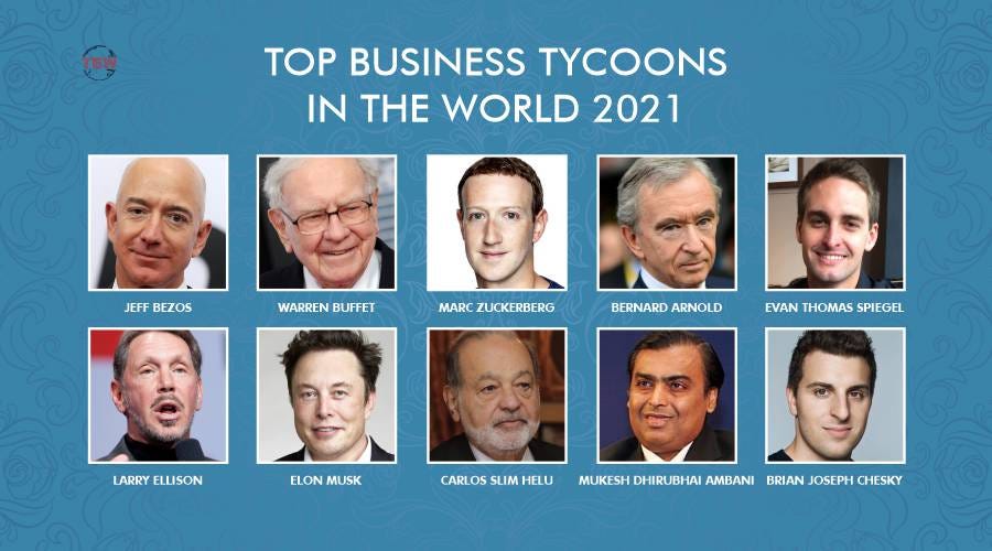 Top Tycoons In The World Here Are Some Of The Few Magnates By The Enterprise World Magazine 8510