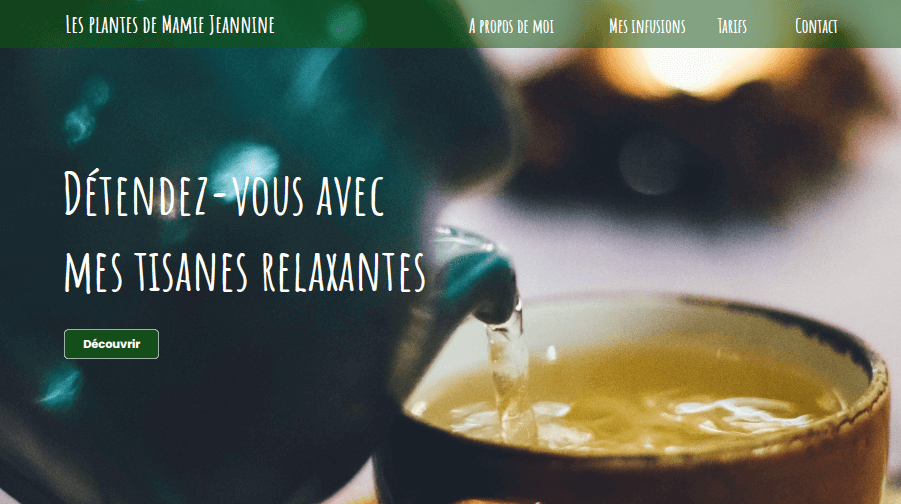 Extrait de la page du site web