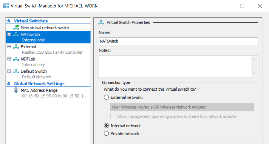 Hyper-V NAT w/ Linux VM. Here's how to set up a NAT vSwitch from… | by  Michael Davis | Medium