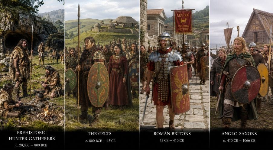 Who lived in Britain before the Anglo-Saxons?