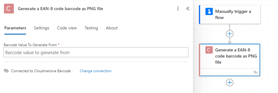 Review the Generate EAN input parameter