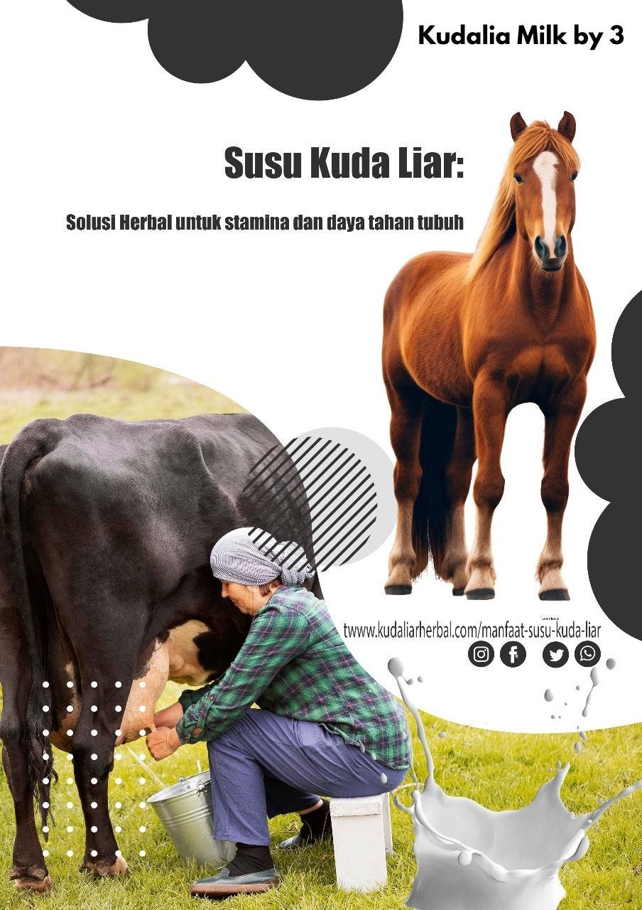 Kudalia Milk by 3 Produsen Susu Kuda Liar Asli