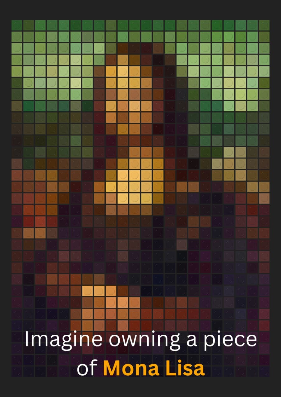 😂 Well, maybe not the actual Mona Lisa, but you can own a piece of your favourite NFT!