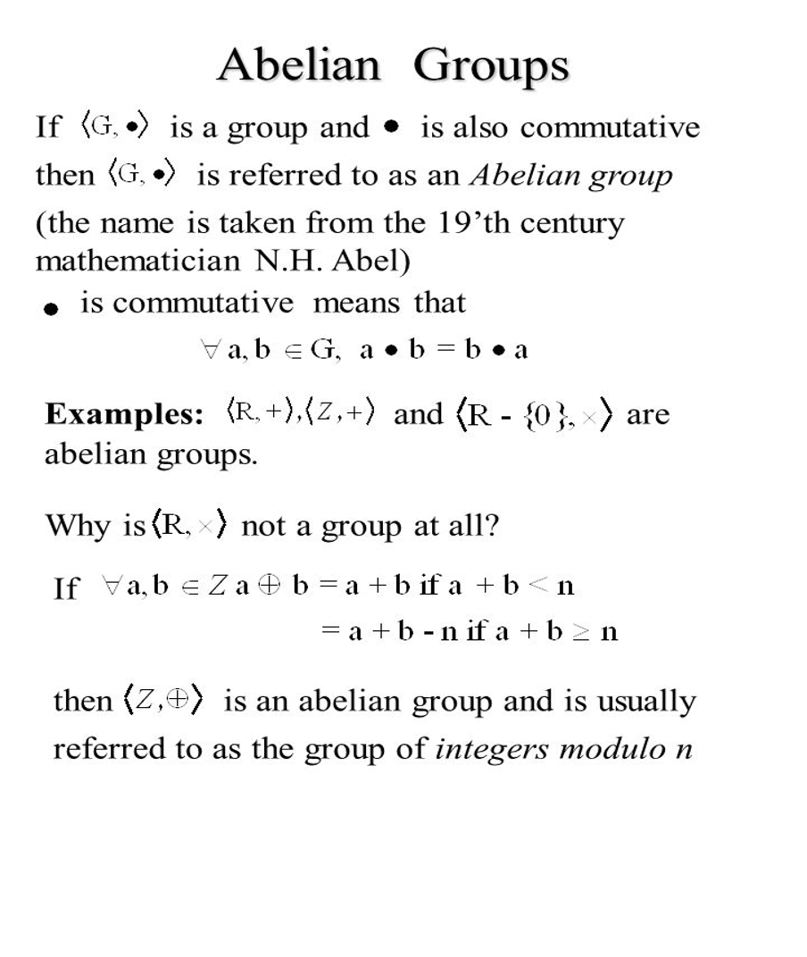 representation of abelian group