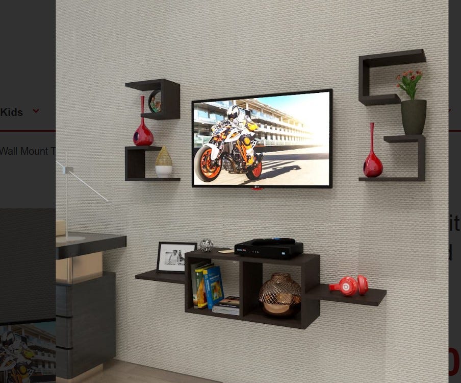 led tv in wall design
