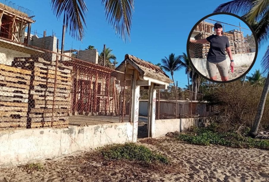 Photo credit: Tribuna de la Bahia. Desc: Image of the woman in question and her construction sites.