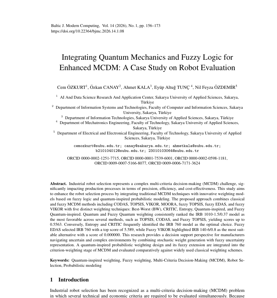Quantum Leaps in Robotics: Making the Right Choice Without the Guesswork