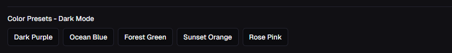 Some presets to ease color selection