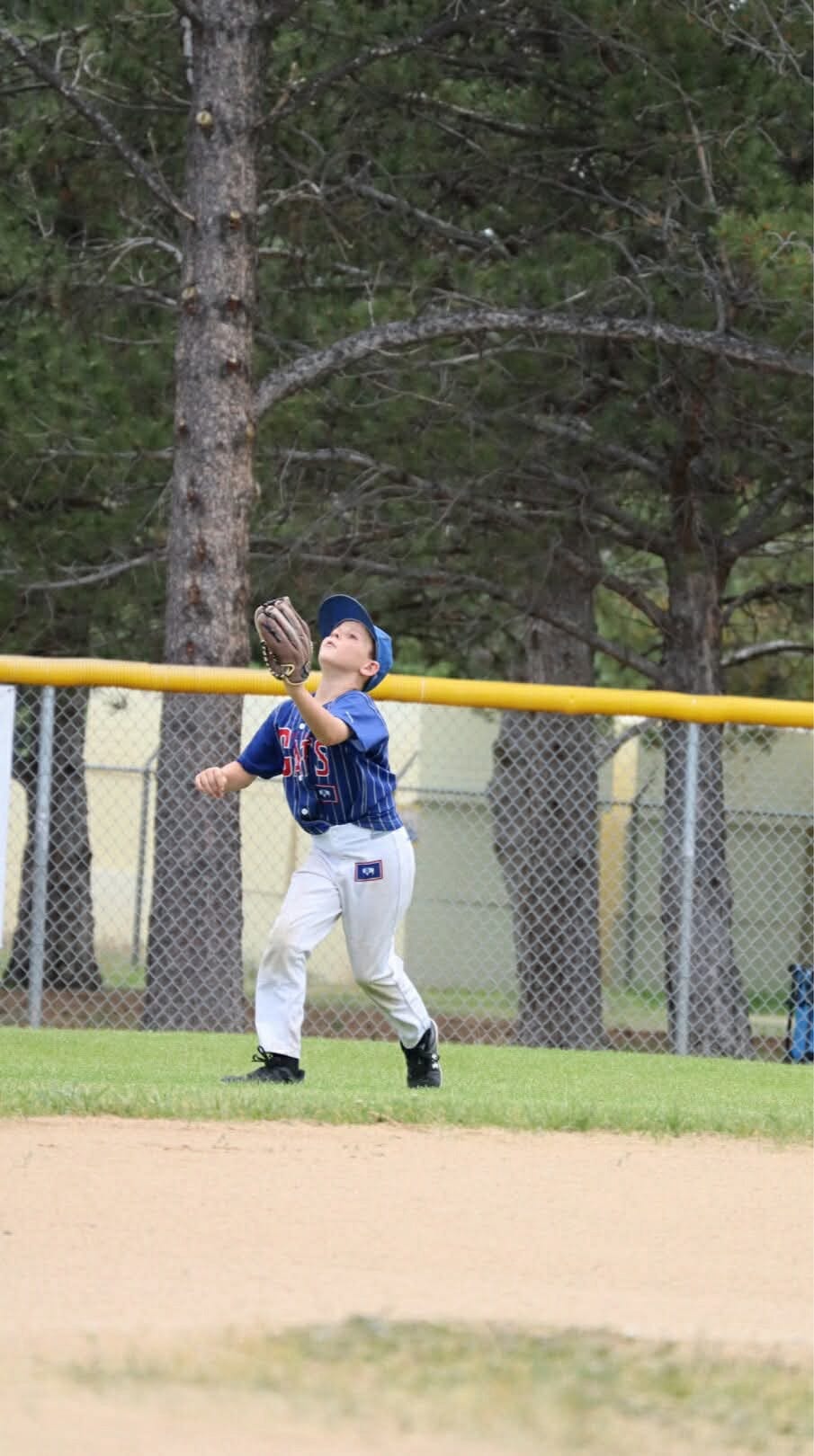 Pure focus as the ball comes down