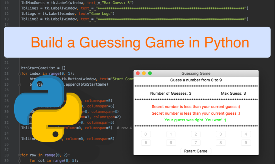 Learn Python by Building a GUI Guessing Game with Tkinter, by Charles  Effiong