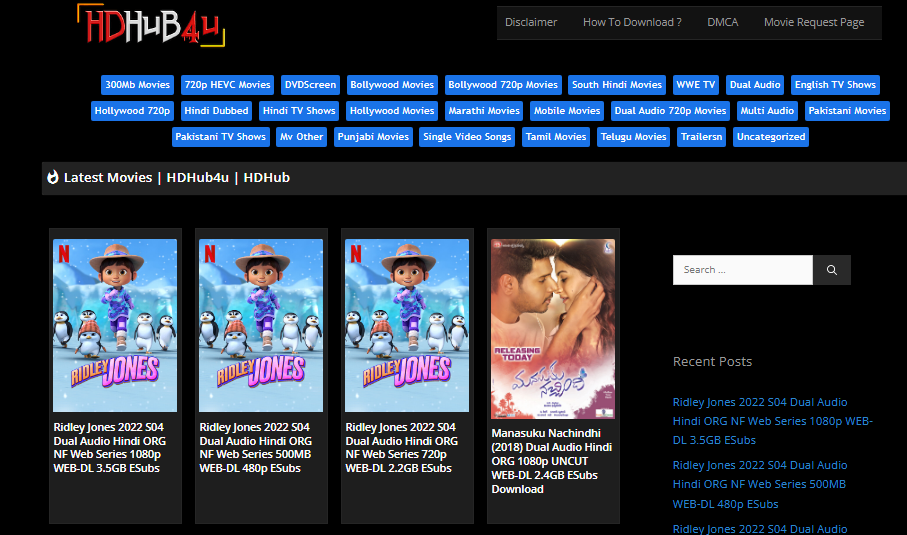 Anoboy website interface with anime content selection