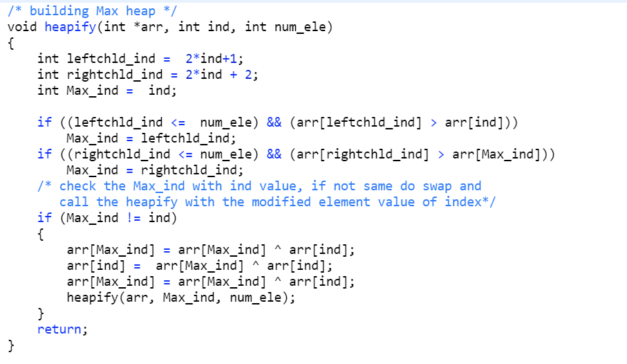 Heap sort algorithm in C Jyothi Medium