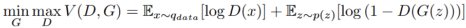 V(D, G) is the payoff function for the game