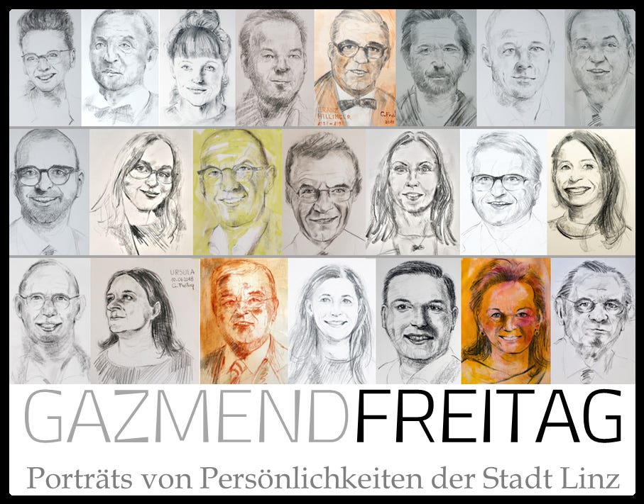 Gazmend Freitag: Porträts von Persönlichkeiten der Stadt Linz