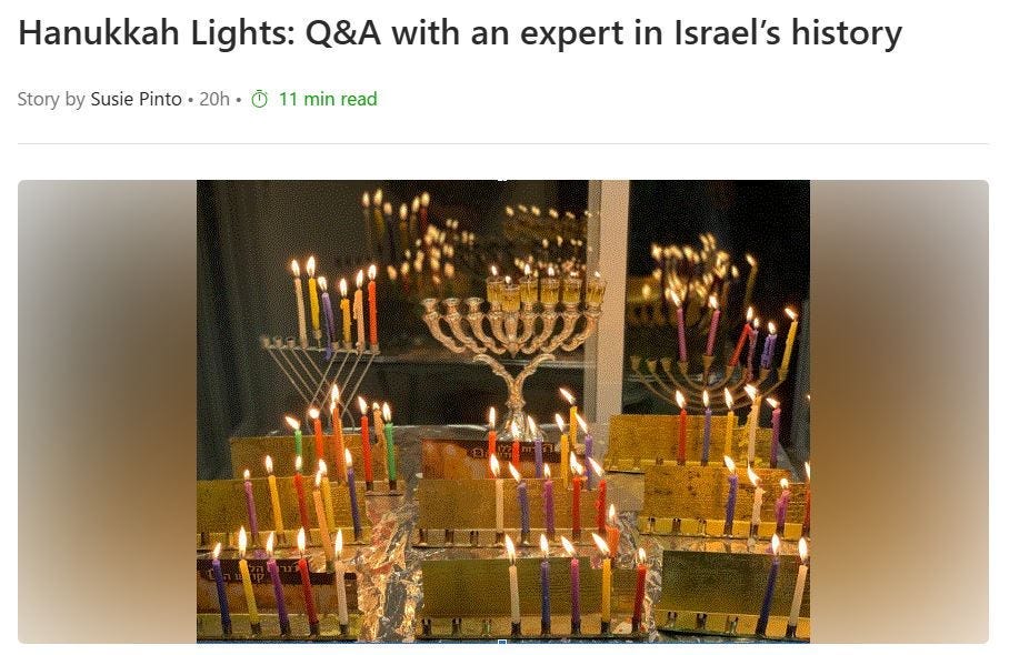 Hanukkah history channel
