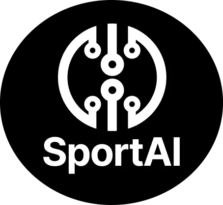 A photograph of the logo of SportAI, a company focused on helping fantasy players win using AI tools