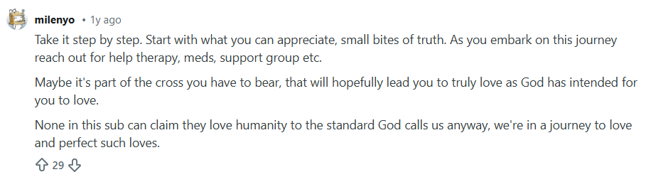 starting small reddit.com/r/Catholicism