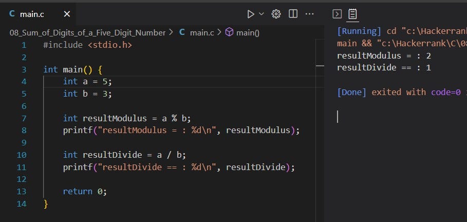 [C] HackerRank : Sum of Digits of a Five Digit Number | by Aiya Aiyara ...