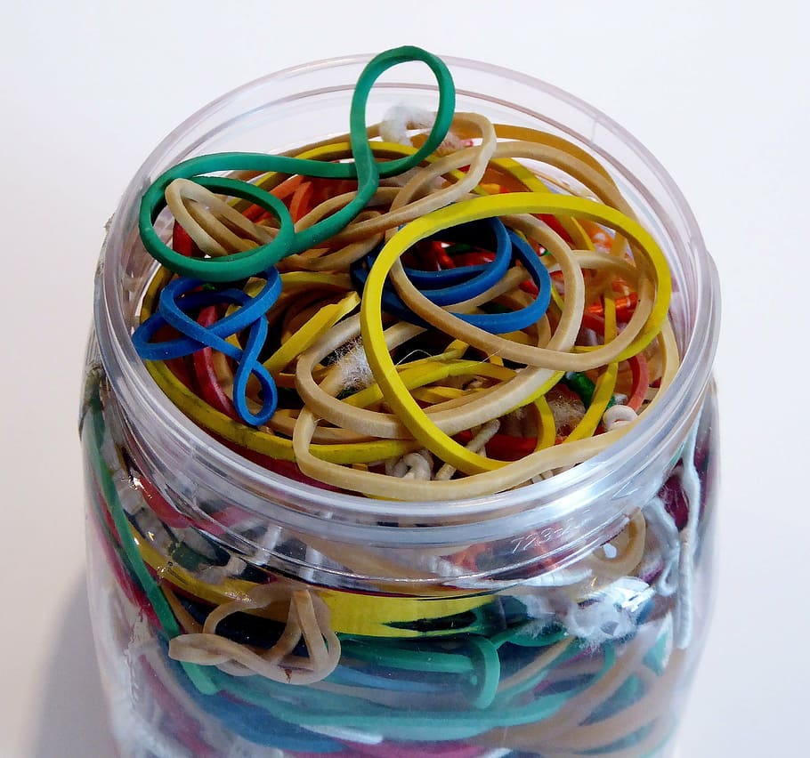 Bracelet Rubber Bands. Multi Color. Different Sized