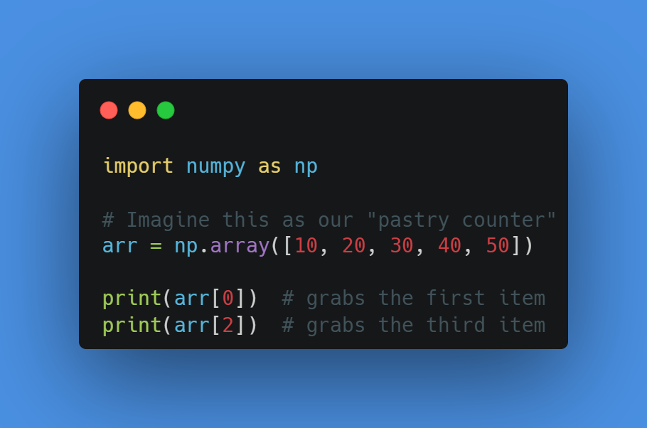 Indexing and Slicing NumPy Arrays | Python in Plain English