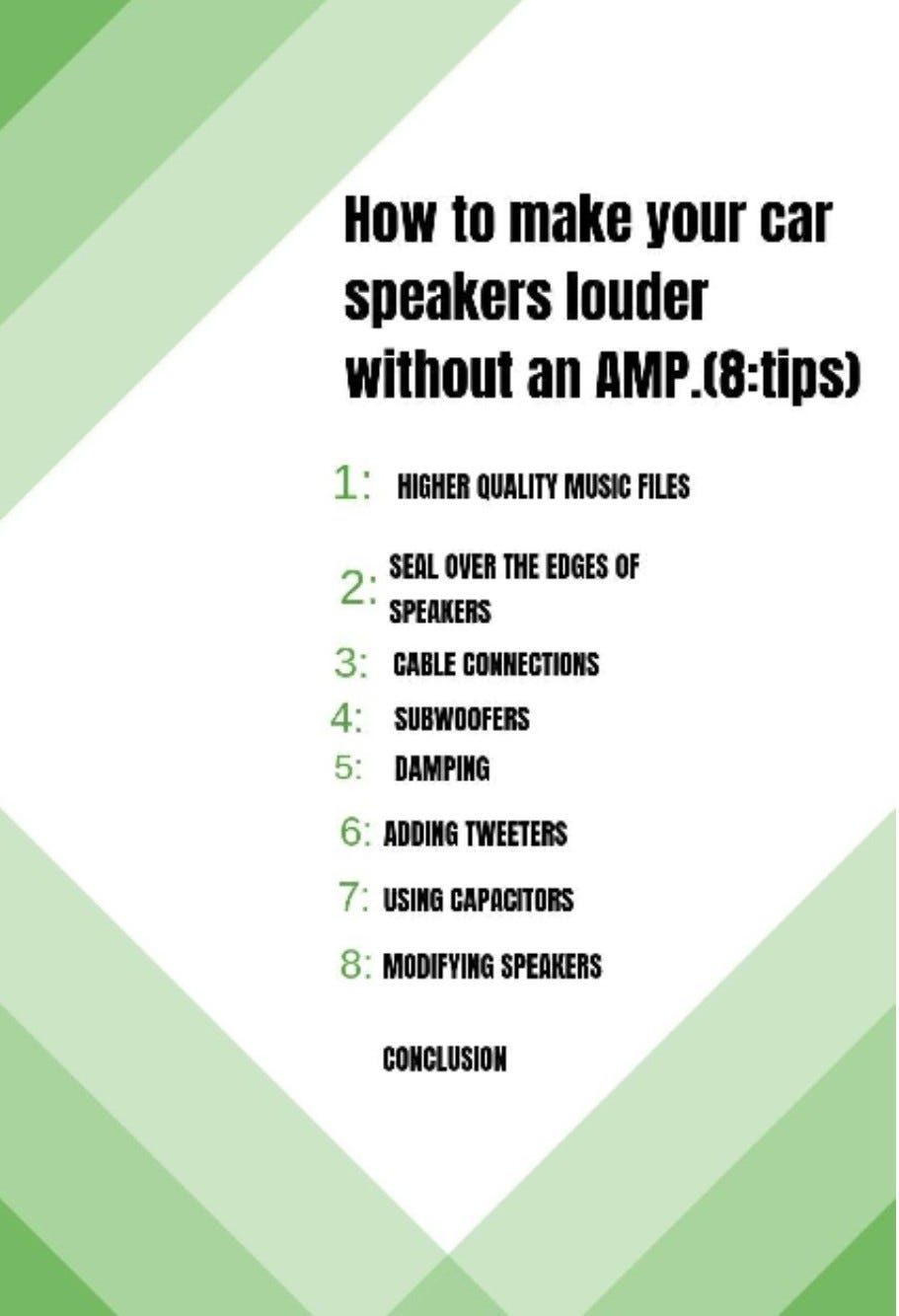 8 Tips to make your car speaker louder without an AMP | by Emama | Medium