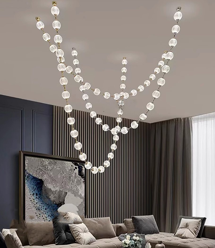 Esle Modern Pearl Necklace Chandelier — Seus LightingEsle Modern Pearl Necklace Chandelier ...