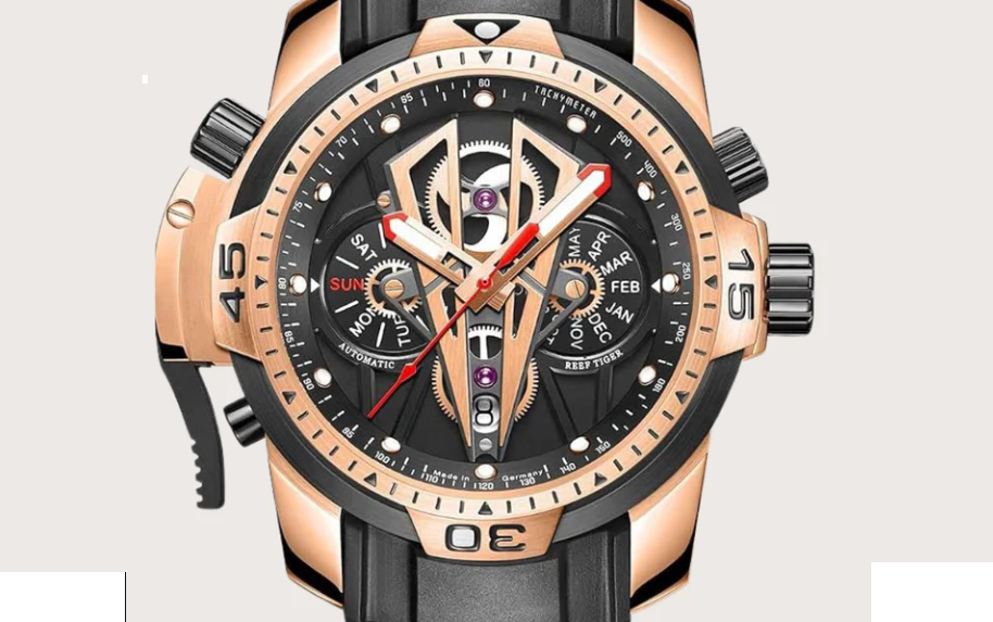 Rose Gold Black Dial Automatic Watch | Luxury Timepiece