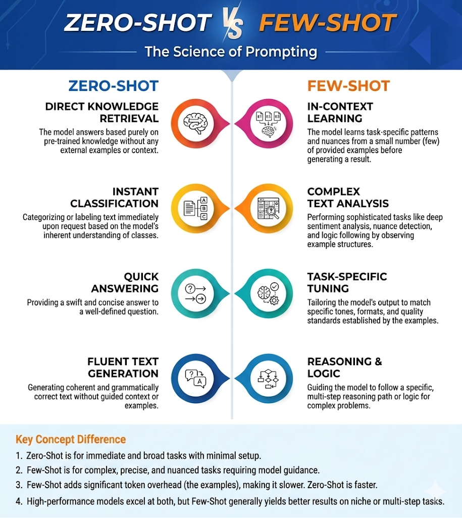 Few-Shot and Zero-Shot Prompting Strategies: What They Are, How They Work, Why They Matter in 2026