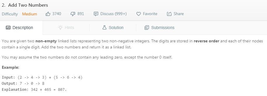 LeetCode (2) Add to Numbers (python) | by 邱德旺 | Medium