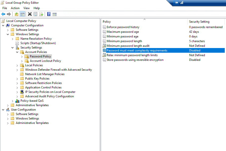 Edit group policy