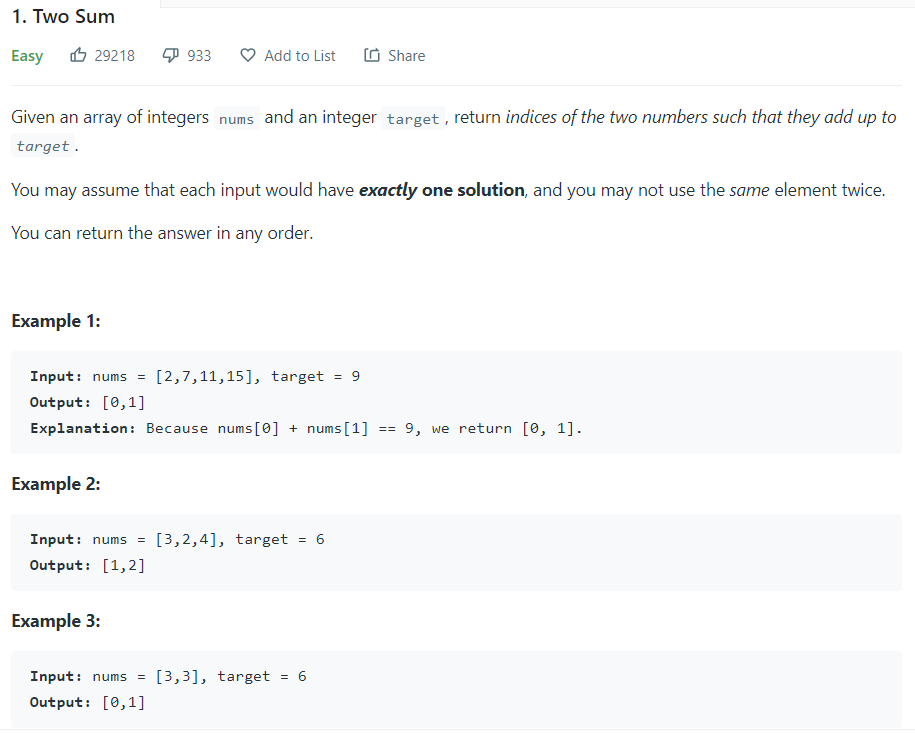 (python3) LeetCode (1) Two Sum - Nils Liu - Medium