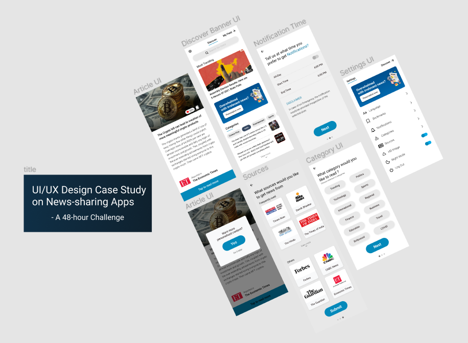 A 48hour Challenge UI/UX Design Case Study on Newssharing Apps by