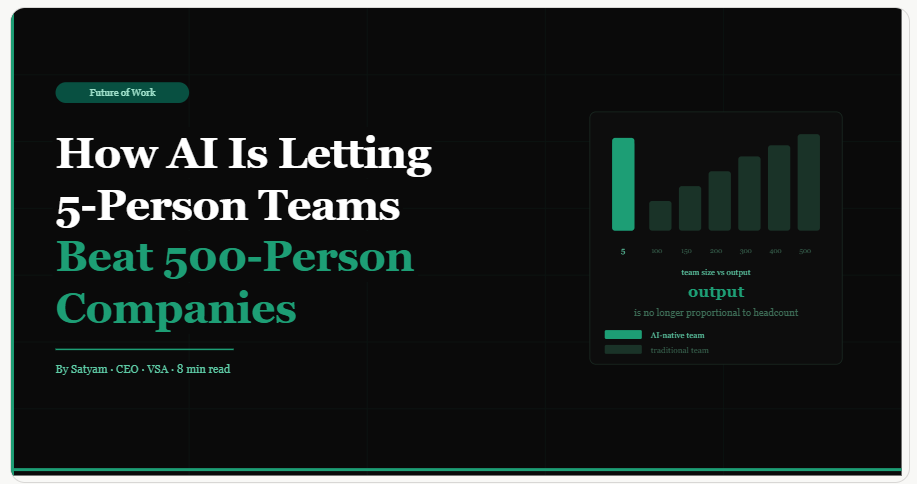 How AI Is Letting 5-Person Teams Beat 500-Person Companies
