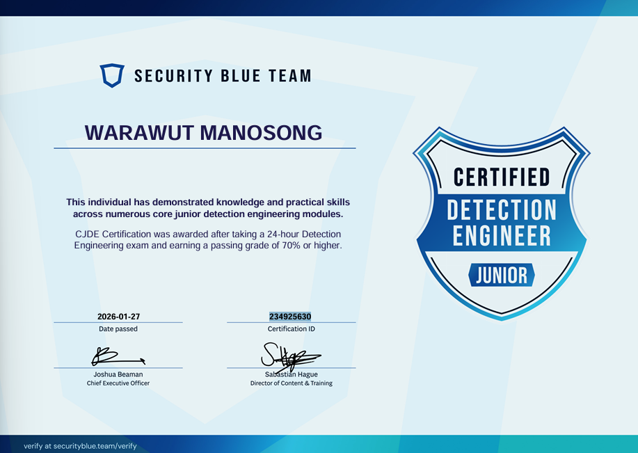 CJDE (Certified Junior Detection Engineer) Review and How to prepare for it!