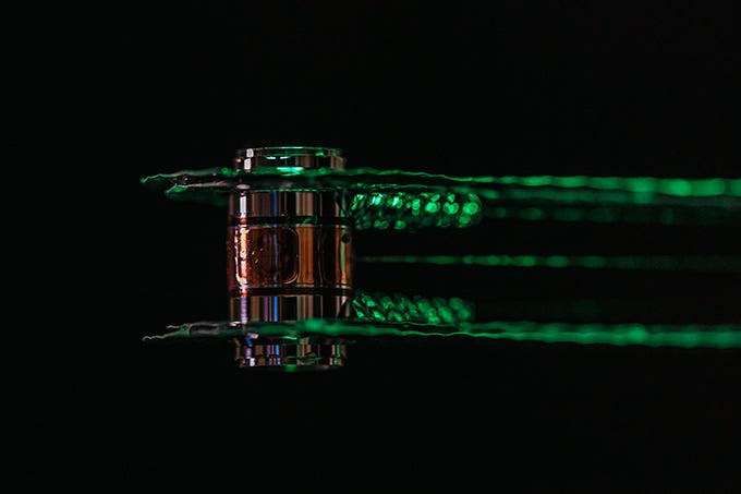 Lasers pummeled a small cylinder called a hohlraum (shown) in experiments aimed at generating nuclear fusion. The hohlraum acts like an X-ray oven, heating a capsule within that holds the heavy types of hydrogen that act as the fuel.