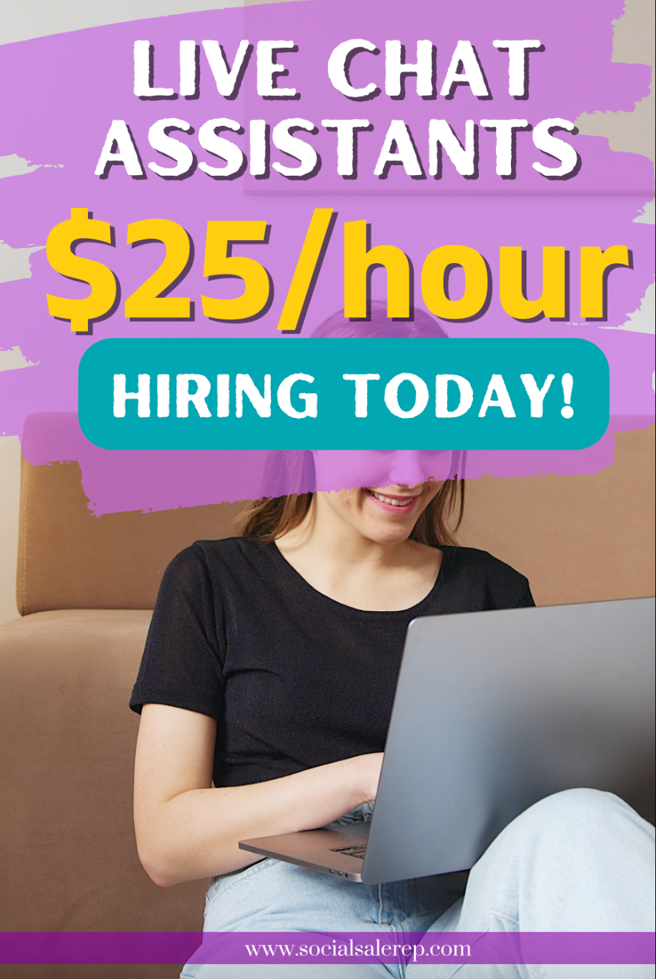 Social Sales Rep Live Chat Jobs for Social Media Live Chat Assistants